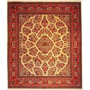 One Of The Kind Persian Sarough Rug 7'11" x 6'8"